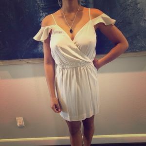 Off shoulder Cream Summer Dress